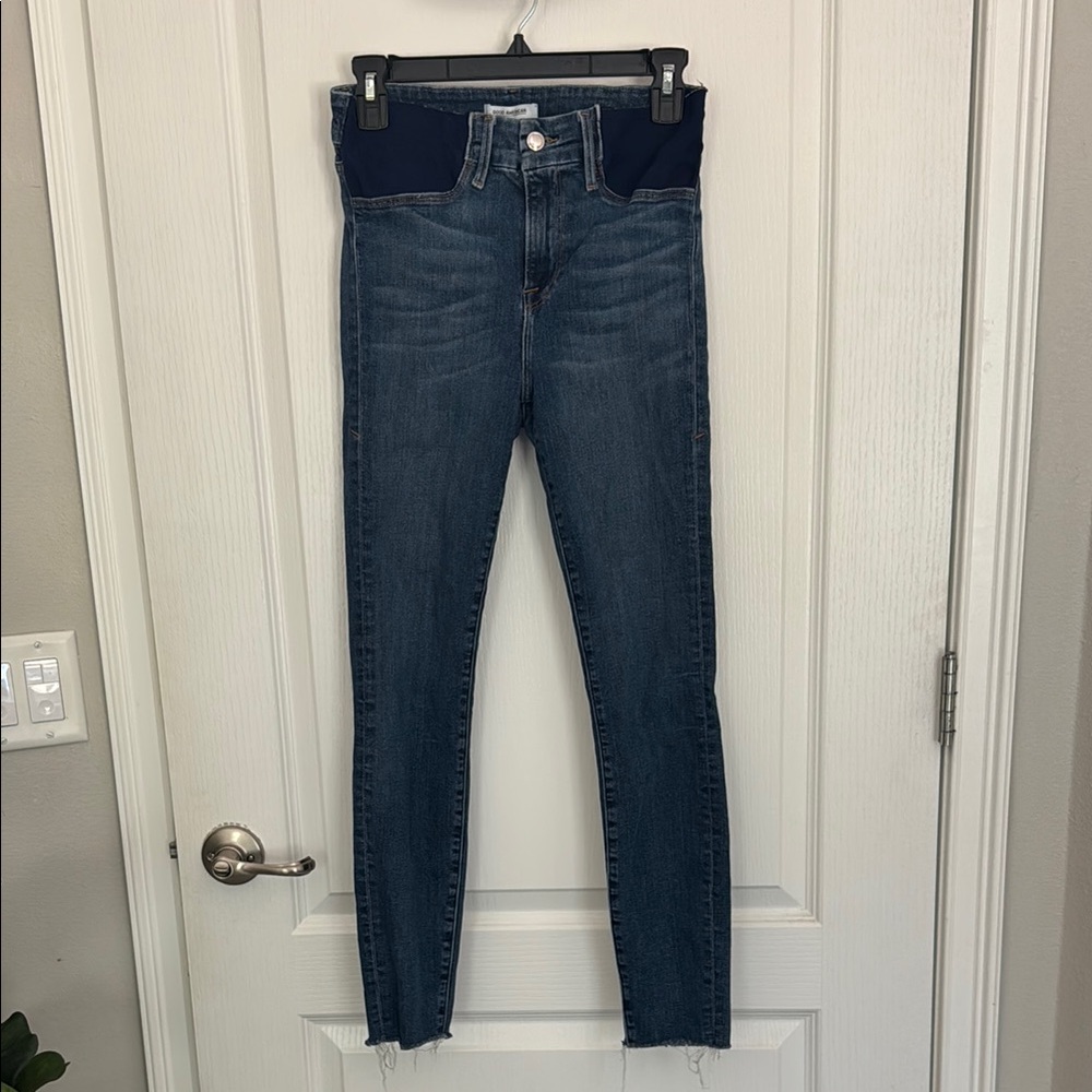 Good American Good Mama Maternity Blue Skinny Jeans Modern Fit